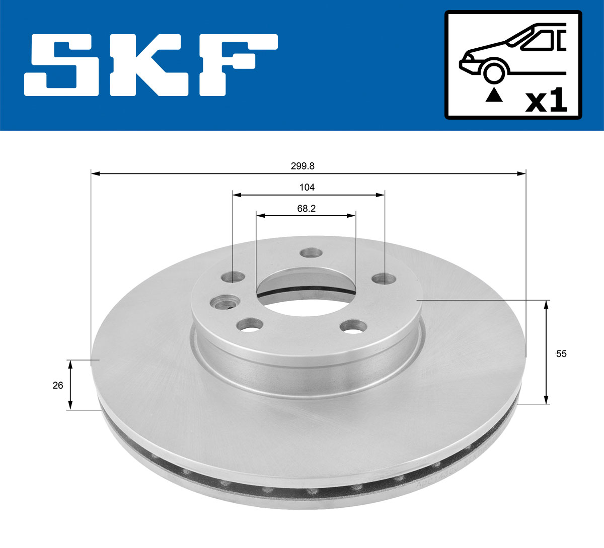 SKF VKBD 80322 V1 Disc frana